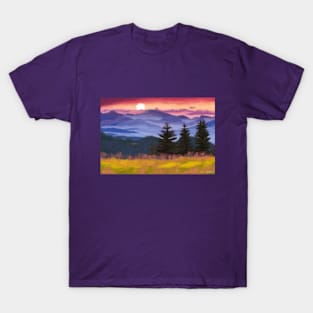 Mountainscape Digital Painting T-Shirt